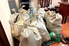 Tang vật vụ bắt giữ 300kg chất ma túy. (Ảnh: TTXVN phát)
