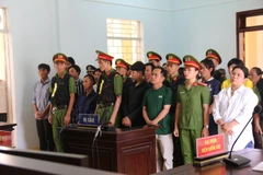 Các bị cáo tại phiên tòa. (Ảnh: Nguyễn Thanh/TTXVN)