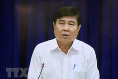 Ông Nguyễn Thành Phong, Chủ tịch Ủy ban Nhân dân Thành phố Hồ Chí Minh phát biểu tại buổi tiếp dân. (Ảnh: Trần Xuân Tình/TTXVN)