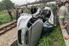 Hiện trường vụ tai nạn. (Ảnh: Hiền Anh/TTXVN)