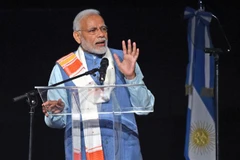 Thủ tướng Ấn Độ Narendra Modi phát biểu tại một sự kiện ở Buenos Aires, Argentina ngày 29/11. (Ảnh: AFP/TTXVN)