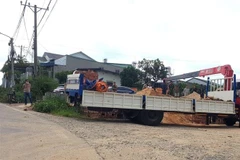 Hiện trường xảy ra vụ tai nạn. (Ảnh TTXVN phát)