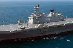 Tàu tấn công đổ bộ ROKS Dokdo. (Nguồn: Seaforces)