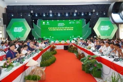 Quang cảnh Phiên toàn thể Diễn đàn Khởi nghiệp Đồng bằng sông Cửu Long lần 2 năm 2024. (Ảnh: Nguyễn Văn Trí/TTXVN)