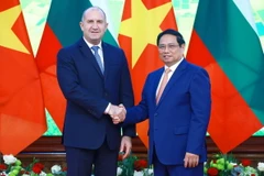 Thủ tướng Phạm Minh Chính hội kiến Tổng thống Cộng hòa Bulgaria Rumen Radev. (Ảnh: Dương Giang/TTXVN)