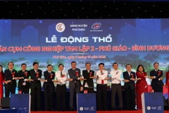 Lễ khởi công Cụm Công nghiệp Tam Lập 2 tại huyện Phú Giáo, Bình Dương. (Ảnh: Huyền Trang/TTXVN)