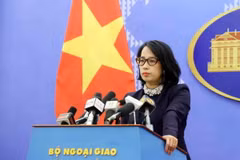 Người Phát ngôn Bộ Ngoại giao Phạm Thu Hằng. (Ảnh: Phạm Kiên/TTXVN)