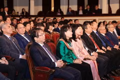 Các đại biểu tham dự lễ trao giải. (Ảnh: Tuấn Anh/TTXVN)