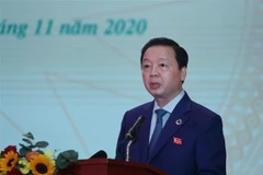 Bộ trưởng Bộ Tài nguyên và Môi trường Trần Hồng Hà. (Ảnh: Danh Lam/TTXVN)