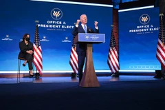 Tổng thống đắc cử ở Mỹ Joe Biden phát biểu tại thành phố Wilmington, bang Delaware, Mỹ. (Ảnh: AFP/TTXVN)