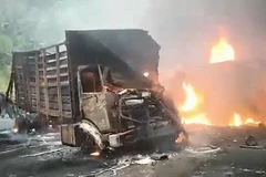 Hiện trường vụ tai nạn. (Nguồn: AP)