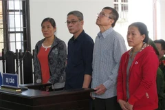 Các bị cáo tại phiên xét xử. (Ảnh: Nguyễn Thành/TTXVN)