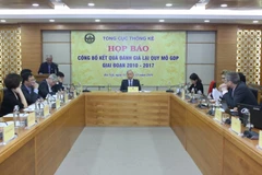 Quang cảnh buổi họp báo. (Ảnh: TTXVN)