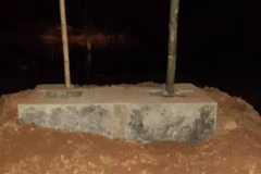 Hiện trường vụ tai nạn. (Ảnh: TTXVN)