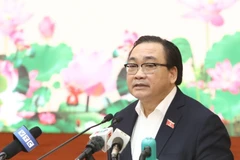 Ủy viên Bộ Chính trị, Bí thư Thành ủy Hà Nội Hoàng Trung Hải. (Ảnh: Văn Điệp/TTXVN)