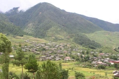 Bức tranh cổ tích của bản người Thái Nà Tâu tại Sơn La