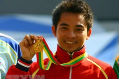 Vận động viên Cao Ngọc Hùng. (Ảnh: Huy Hùng/TTXVN)