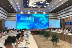 Hội thảo: Tác động của COP26 đến chuyển dịch năng lượng theo hướng tăng trưởng xanh. (Ảnh: Đức Duy/Vietnam+)