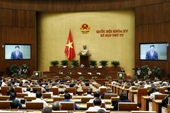 Phiên họp Quốc hội chiều 25/10. (Ảnh: TTXVN)