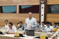 Trung tướng Tô Ân Xô, Chánh Văn phòng Bộ Công an thông tin với báo chí. (Ảnh: Xuân Quảng/Vietnam+)