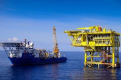 Mỏ Tê Giác Trắng chính thức đạt mốc sản lượng 100 triệu thùng dầu và ngày 5/4. (Ảnh: PV/Vietnam+)