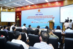 Hội thảo về "Nâng cao vai trò, trách nhiệm của doanh nghiệp sản xuất, kinh doanh thực phẩm trong tình hình mới." (Ảnh: Đức Duy/Vietnam+)