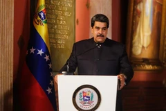 Tổng thống Venezuela Nicolas Maduro phát biểu tại thủ đô Caracas. (Ảnh: AFP/TTXVN)