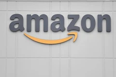 Biểu tượng của Amazon tại New York (Mỹ). (Ảnh: AFP/TTXVN)