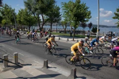Sự kiện đạp xe ở Istanbul, Thổ Nhĩ Kỳ, ngày 13/6/2021. (Nguồn: xinhuanet.com)