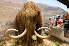 Một mô hình voi ma mút được trưng bày tại Pháp. (Nguồn: CNN)