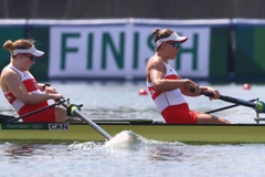 Môn bơi thuyền tại Olympic Tokyo phải đổi lịch thi đấu vì bão. (Nguồn: worldakkam.com)