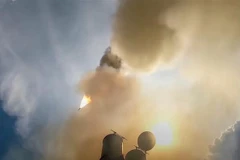 Hệ thống phòng thủ S-500 tại cuộc tập trận bắn đạn thật ở Kapustin Yar (Nga), ngày 20/7/2021. (Ảnh: AFP/TTXVN)