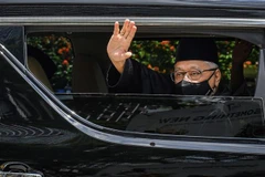 Tân Thủ tướng Malaysia Ismail Sabri Yaakob trên đường tới Hoàng cung ở Kuala Lumpur để tuyên thệ nhậm chức, ngày 21/8/2021. (Ảnh: THX/TTXVN)