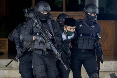 Binh sỹ Indonesia tham gia cuộc diễn tập chống khủng bố tại Banda Aceh, ngày 9/10/2020. (Ảnh: AFP/ TTXVN)