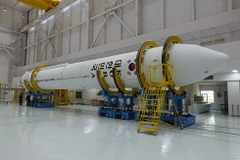 Phiên bản thử nghiệm của tên lửa Nuri. (Ảnh: Korea Times)