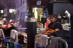 Bệnh viện điều trị COVID-19 tại New Delhi, Ấn Độ. (Ảnh: THX/TTXVN)