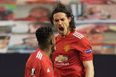"El Matador" ghi bàn đưa M.U lên dẫn trước từ rất sớm. (Ảnh: Sky Sports)