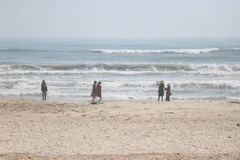 Bãi tắm Cửa Việt của tỉnh Quảng Trị. (Ảnh: Nguyên Lý/TTXVN)