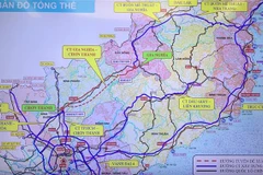 Bản đồ hướng tuyến dự án cao tốc Gia Nghĩa (Đắk Nông)-Chơn Thành (Bình Phước). (Ảnh: Dương Giang/TTXVN)