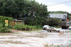 Đề phòng ngập úng tại các vùng trũng, thấp tại vùng núi Bắc Bộ. (Ảnh: Vũ Quang/TTXVN)