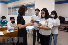 Thi đánh giá năng lực tại Đại học Quốc gia Hà Nội. (Ảnh: Thu Hoài/TTXVN)