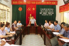Quang cảnh Kỳ họp thứ 33 của Ủy ban Kiểm tra Tỉnh Ủy Gia Lai. (Ảnh: Đăng Vũ/TTXVN phát)