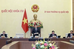 Chủ tịch Quốc hội Vương Đình Huệ phát biểu khai mạc. (Ảnh: Doãn Tấn/TTXVN)