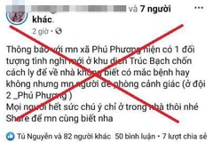 Hà Nội: Tung tin trốn cách ly, thêm một Facebooker bị xử lý