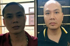 Hai đối tượng Cường và Hồng. (Ảnh: Công an thành phố Hà Nội) 