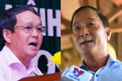 Ông Nguyễn Văn Dũng, Giám đốc Sở Du lịch (phải) và ông Nguyễn Công Thành, Phó cục trưởng Cục Thuế tỉnh Bình Định. (Nguồn: Tuoitre.vn)