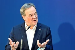 Chủ tịch CDU Armin Laschet phát biểu tại Berlin, Đức, ngày 11/4/2021. (Ảnh: AFP/TTXVN)