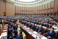 Một phiên họp Quốc hội Triều Tiên tháng 4/2020. (Ảnh: AFP/TTXVN)