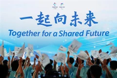 Lễ công bố khẩu hiệu chính thức Olympic mùa Đông Bắc Kinh 2022 ở Bảo tàng Thủ đô Bắc Kinh, Trung Quốc ngày 17/9/2021. (Ảnh: THX/TTXVN)