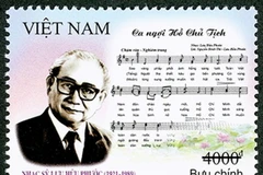 Bộ tem Kỷ niệm 100 năm sinh nhạc sỹ Lưu Hữu Phước. (Nguồn: vietnamnet.vn)